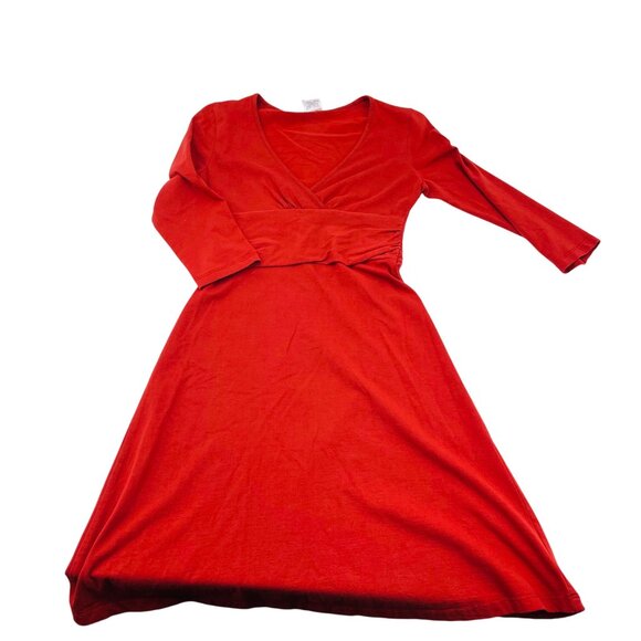 Patagonia Women's XS Red orange Organic Cotton & Spandex Wrap Dress - Picture 1 of 4